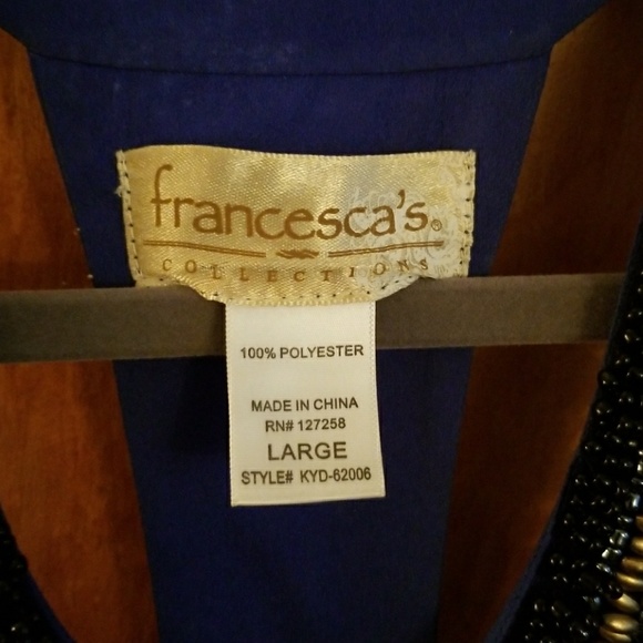 Blue beaded dress - Picture 3 of 5